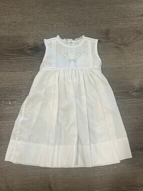 Vintage Feltman Brothers White Heirloom Dress Hand Embroidered Size 18M